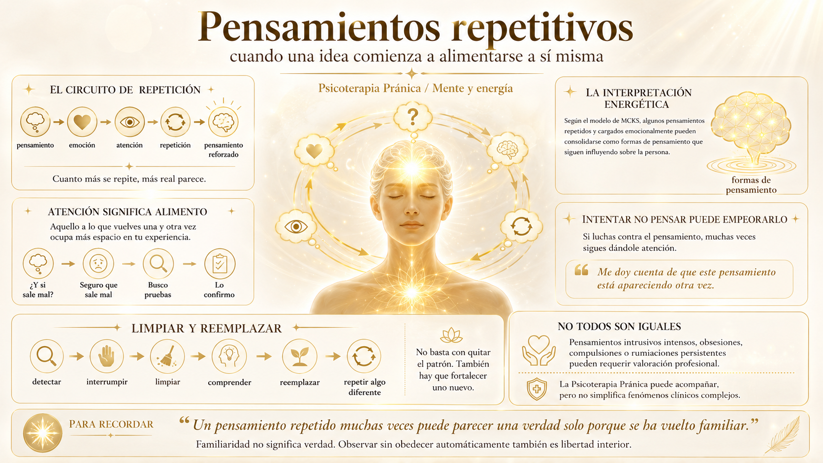Pensamientos repetitivos: cuando una idea comienza a alimentarse a sí misma
