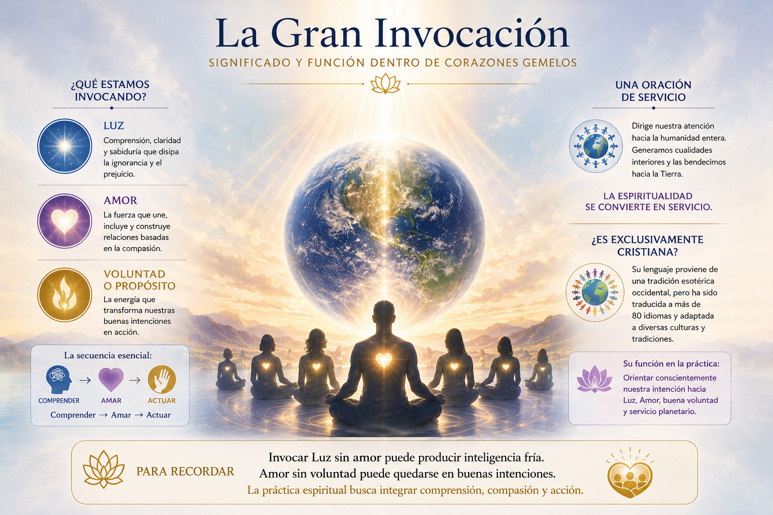 La Gran Invocación: significado y función dentro de Corazones Gemelos