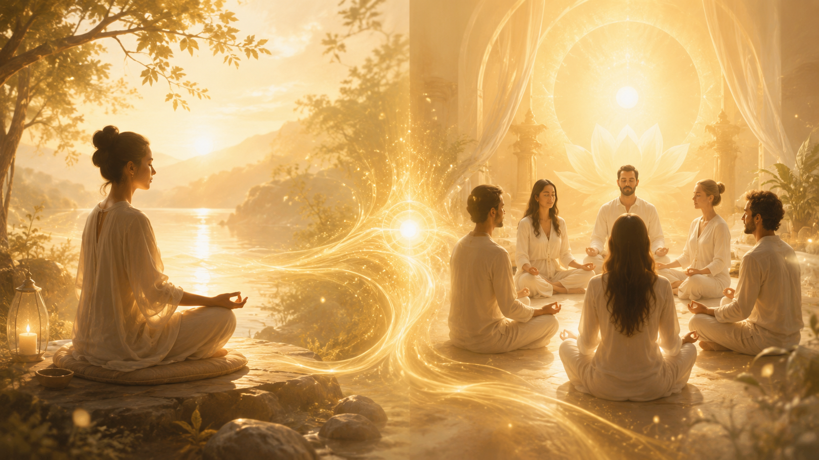 Meditación individual frente a meditación grupal